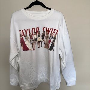TAYLOR SWIFT Red (Taylor’s Version) Eras White Crewneck Size XL